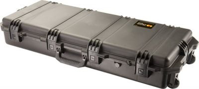 Pelican iM3100 Storm long case in black shown from a high angle front view