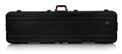 Gator TSA series molded black keyboard case seen from the front with carrying handle