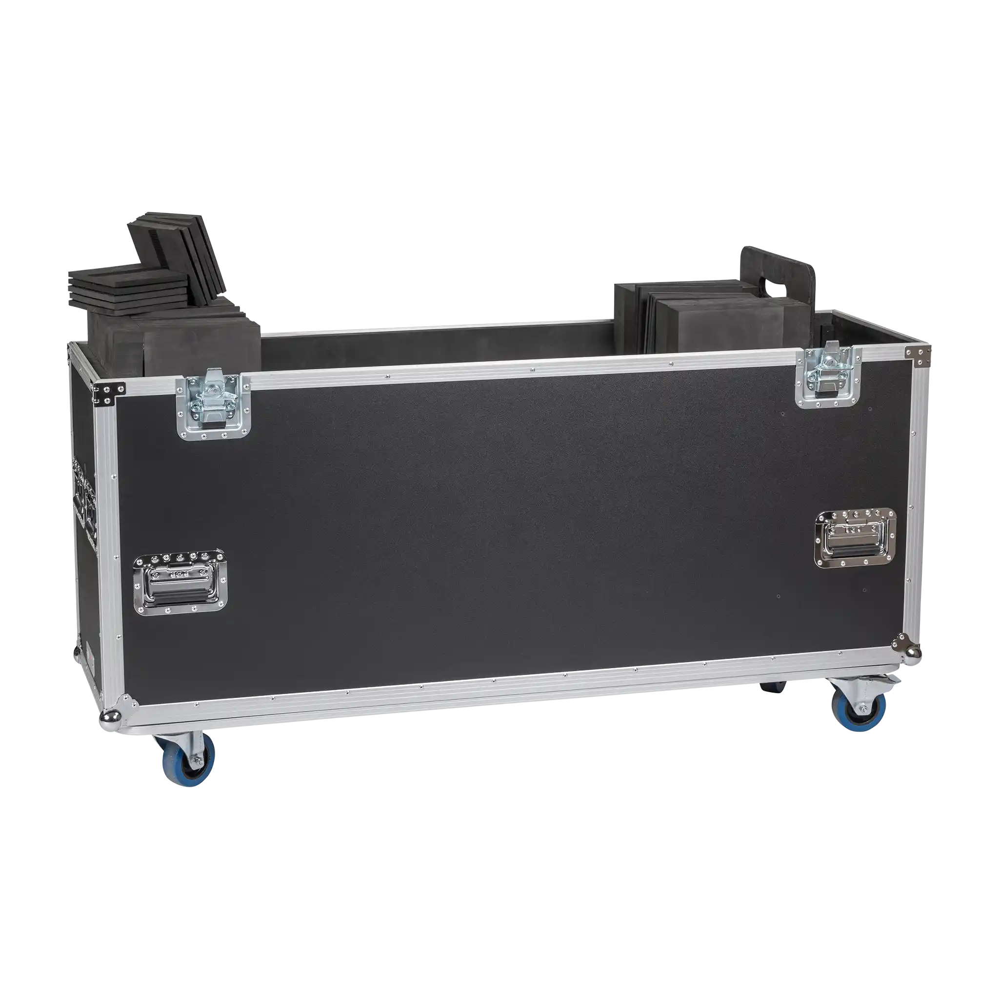 hc lcd 5055 02 adjustable heavy duty lcd plasma road case for 50" 55" screens