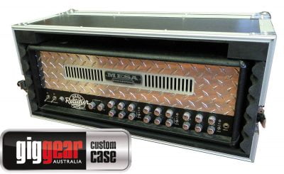 Custom GigGear amp head case with lift off lid