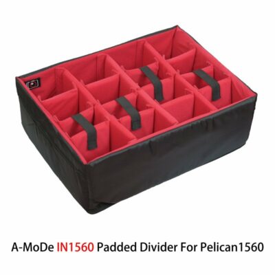 A-MoDe IN1560 padded divider set for Pelican 1560 with red interior and black exterior