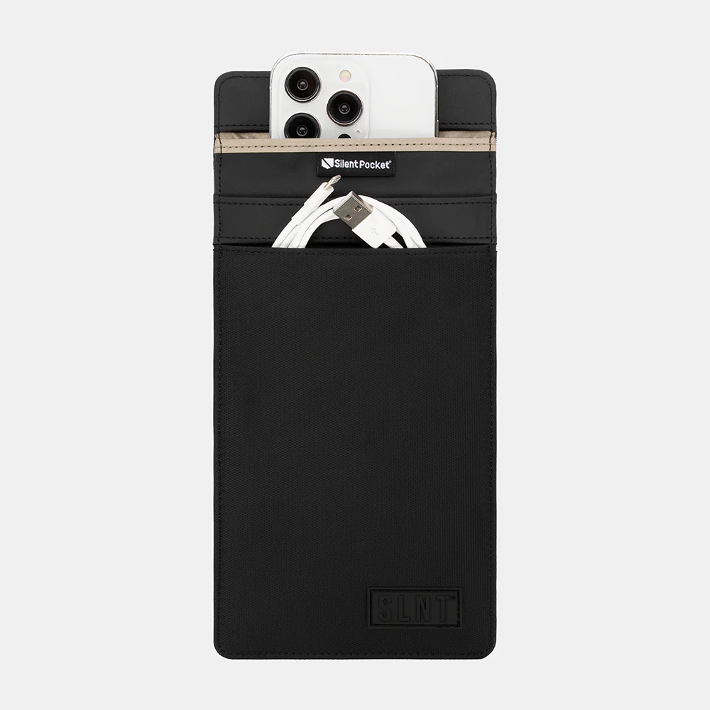 faraday phone sleeve black medium slnt faraday phone sleeve m