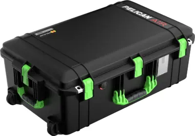 Pelican Lab 1595 Air Case in black with custom coloured latches.